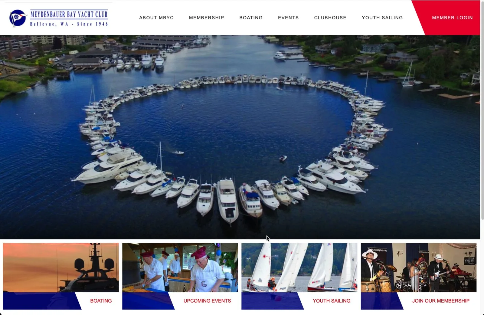 mbycwa.org homepage — Meydenbauer Bay Yacht Club, a Wild Apricot website migrated from ClubExpress